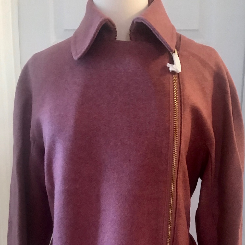 J.CREW BELTED ZIP TRENCH COAT IN WOOL . SIZE: 10.